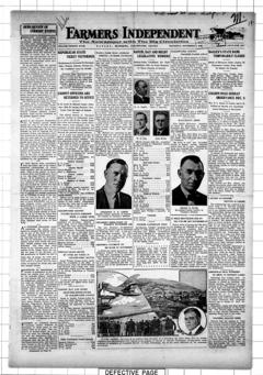 The front page of Farmers independent, Bagley, Clearwater County, Minn., November 4, 1926