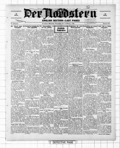 The front page of Der Nordstern, St. Cloud, Minn., October 14, 1926