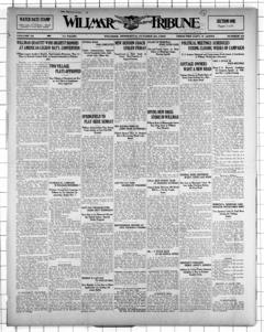 The front page of Willmar tribune, Willmar, Minn., October 20, 1926