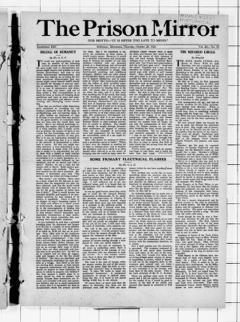 The front page of The prison mirror, Stillwater, Minn., October 28, 1926