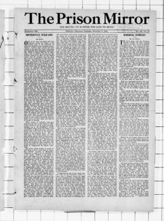 The front page of The prison mirror, Stillwater, Minn., November 4, 1926