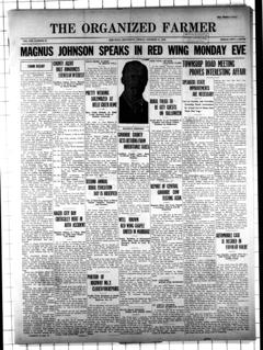 The front page of The organized farmer, Red Wing, Minn., October 15, 1926