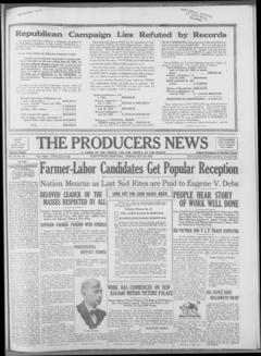 The front page of The producers news, Plentywood, Mont., October 29, 1926