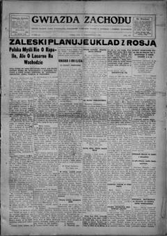 The front page of Gwiazda zachodu = Western star, Omaha, Neb., October 15, 1926