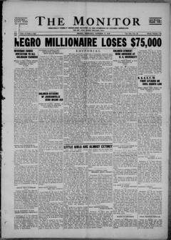 The front page of The monitor, Omaha, Neb., October 15, 1926