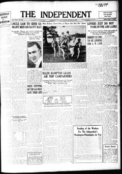 The front page of The independent, Elizabeth City, N.C., October 22, 1926