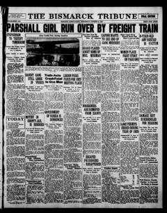 The front page of The Bismarck tribune, Bismarck, N.D., October 13, 1926