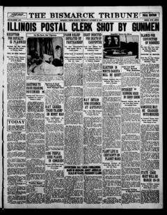 The front page of The Bismarck tribune, Bismarck, N.D., October 28, 1926