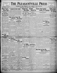 The front page of The Pleasantville press, Pleasantville, N.J., October 12, 1926