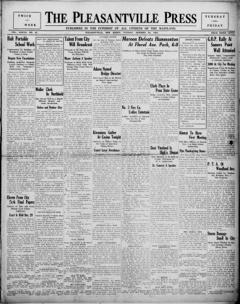 The front page of The Pleasantville press, Pleasantville, N.J., October 26, 1926