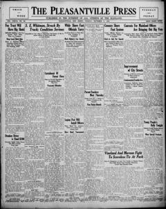The front page of The Pleasantville press, Pleasantville, N.J., November 2, 1926
