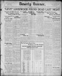 The front page of Beverly banner, Beverly, N.J., October 29, 1926