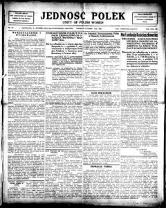 The front page of Jednośc Polek = Unity of Polish women, Cleveland, O. [Ohio], October 12, 1926
