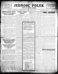 The front page of Jednośc Polek = Unity of Polish women, Cleveland, O. [Ohio], October 19, 1926