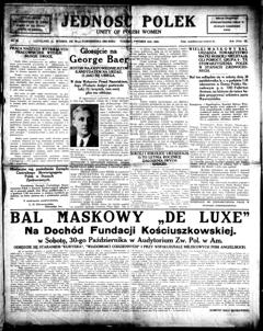 The front page of Jednośc Polek = Unity of Polish women, Cleveland, O. [Ohio], October 26, 1926