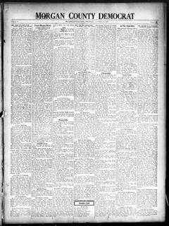 The front page of Morgan County Democrat, McConnelsville, Ohio, October 14, 1926