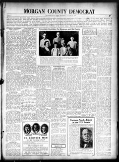 The front page of Morgan County Democrat, McConnelsville, Ohio, October 28, 1926