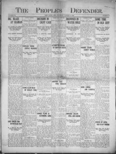 The front page of The People's defender, West Union, Adams County, Ohio, October 14, 1926