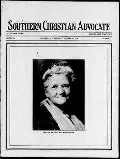 The front page of Southern Christian advocate, Charleston, S.C., October 14, 1926