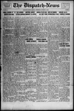 The front page of The dispatch-news, Lexington, S.C., October 13, 1926