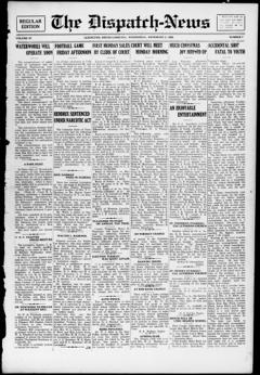The front page of The dispatch-news, Lexington, S.C., November 3, 1926
