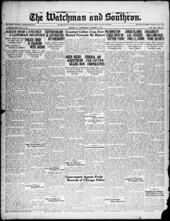 The front page of The watchman and southron, Sumter, S.C., October 13, 1926