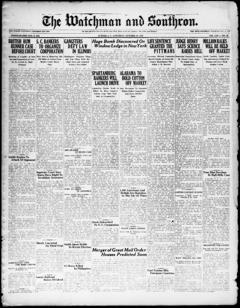 The front page of The watchman and southron, Sumter, S.C., October 30, 1926