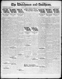 The front page of The watchman and southron, Sumter, S.C., November 3, 1926