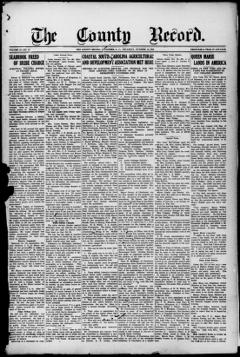 The front page of The county record, Kingstree, S.C., October 21, 1926