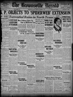 The front page of Brownsville herald, Brownsville, Tex., October 11, 1926
