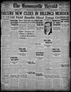 The front page of Brownsville herald, Brownsville, Tex., October 13, 1926
