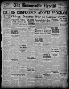 The front page of Brownsville herald, Brownsville, Tex., October 14, 1926