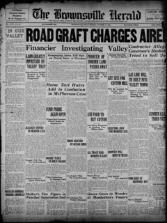 The front page of Brownsville herald, Brownsville, Tex., October 18, 1926