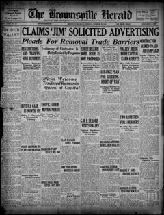 The front page of Brownsville herald, Brownsville, Tex., October 19, 1926