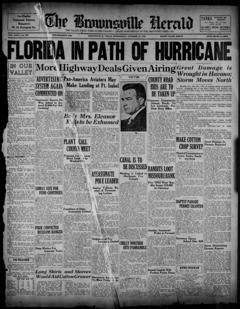 The front page of Brownsville herald, Brownsville, Tex., October 20, 1926