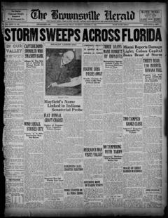 The front page of Brownsville herald, Brownsville, Tex., October 21, 1926