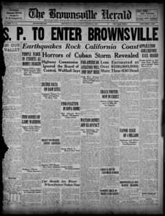 The front page of Brownsville herald, Brownsville, Tex., October 22, 1926