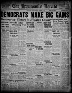 The front page of Brownsville herald, Brownsville, Tex., November 3, 1926