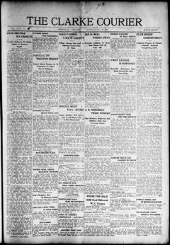 The front page of Clarke courier, Berryville, Va., October 14, 1926