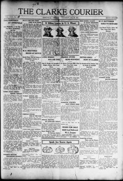 The front page of Clarke courier, Berryville, Va., October 21, 1926