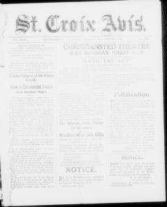 The front page of St. Croix avis, Christiansted, St. Croix [V.I.], October 11, 1926