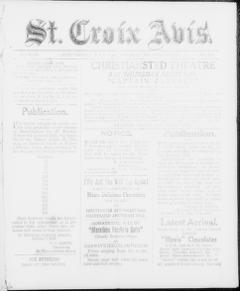 The front page of St. Croix avis, Christiansted, St. Croix [V.I.], October 21, 1926