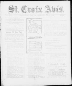 The front page of St. Croix avis, Christiansted, St. Croix [V.I.], October 22, 1926