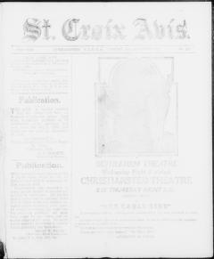 The front page of St. Croix avis, Christiansted, St. Croix [V.I.], November 2, 1926
