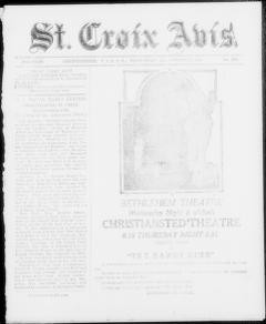 The front page of St. Croix avis, Christiansted, St. Croix [V.I.], November 3, 1926