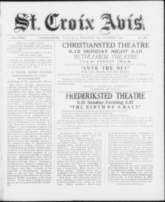 The front page of St. Croix avis, Christiansted, St. Croix [V.I.], November 6, 1926