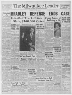 The front page of The Milwaukee leader, Milwaukee, Wis., October 15, 1926