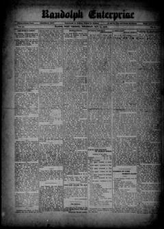 The front page of Randolph enterprise, Beverly, W. Va., October 14, 1926