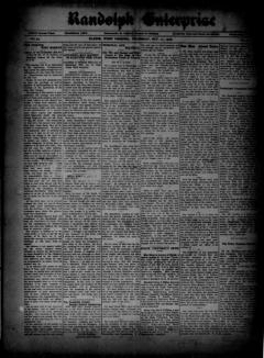 The front page of Randolph enterprise, Beverly, W. Va., October 21, 1926