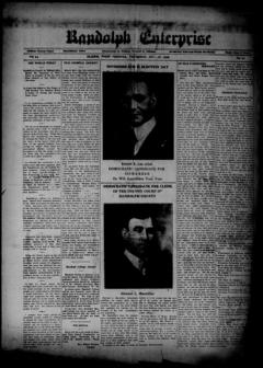 The front page of Randolph enterprise, Beverly, W. Va., October 28, 1926